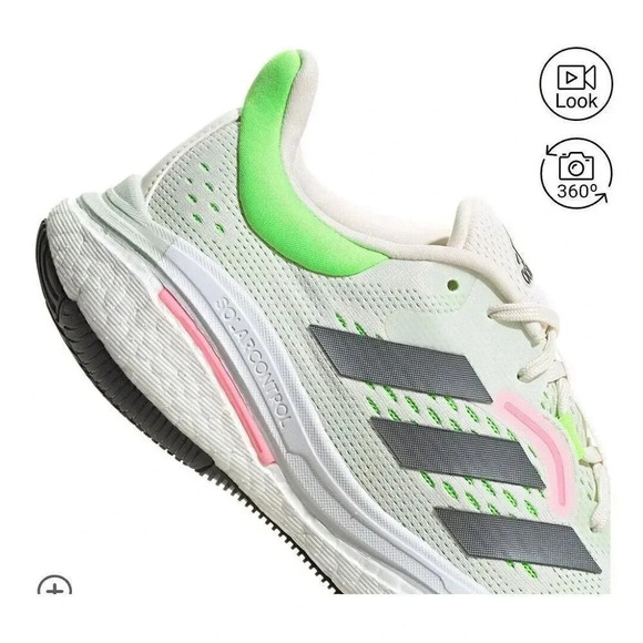 Rare!Adidas Solar Control M Running Shoes - GV8265 Green/Pink Trim SIZE 8.5 Men - Picture 3 of 16